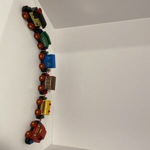 Montgomery‎ School 6 Car Wooden Train Set Midget Railways Vermont Vintage